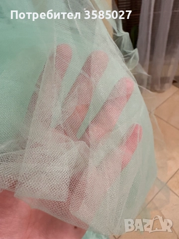 Тюркоазена рокля тип принцеса – лека, ефирна, елегантна, снимка 5 - Детски рокли и поли - 52859998