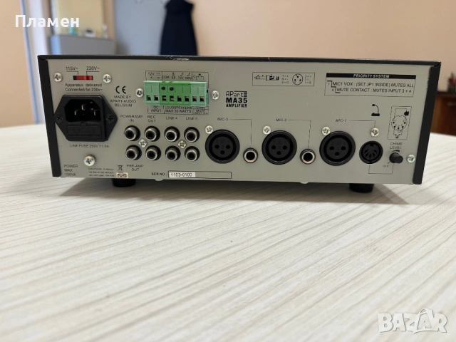 Apart MA35 професионален миксиращ усилвател , смесител, снимка 5 - Ресийвъри, усилватели, смесителни пултове - 53980977
