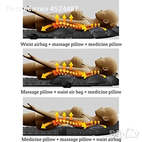 Масажен матрак с вибрационно отопление и масаж на краката – Пълна релаксация у дома, снимка 14 - Масажори - 51815989