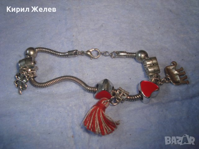 СРЕБРИСТА БУТИКОВА КРАСИВА АРТ ГРИВНА с ФИГУРАЛНИ ВИСУЛКИ 27872, снимка 5 - Гривни - 37065375