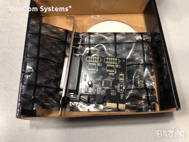 MANHATTAN PCI-Ex 1x към LPT карта (Нова), снимка 1 - Кабели и адаптери - 31839123
