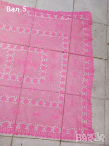 Голяма плетена на една кука покривка за маса 120 / 190 см, снимка 5 - Антикварни и старинни предмети - 52295469