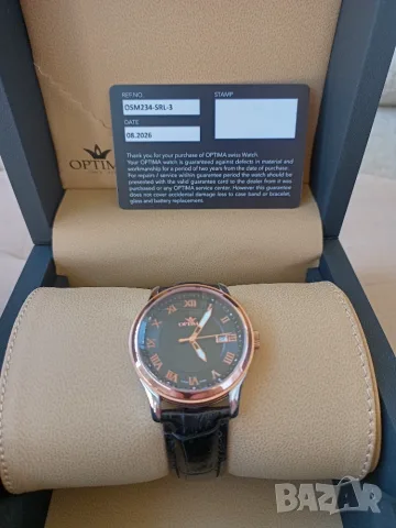 Нов мъжки швейцарски часовник Optima Swiss, снимка 7 - Мъжки - 55930238