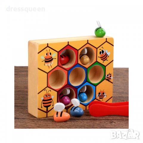 3565 Дървена игра кошер с пчели, снимка 5 - Образователни игри - 37817228