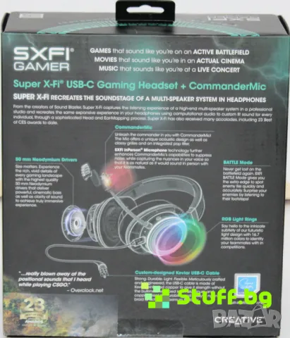 Слушалки Creative SXFI Gamer, снимка 3 - Слушалки и портативни колонки - 47891466