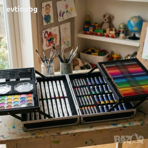 Арт куфар за деца – 132 части цветно вдъхновение, снимка 5 - Играчки за стая - 53948336