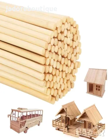 20 бр Кръгли дървени пръчици 3 мм