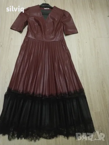 разкошна кожена рокля