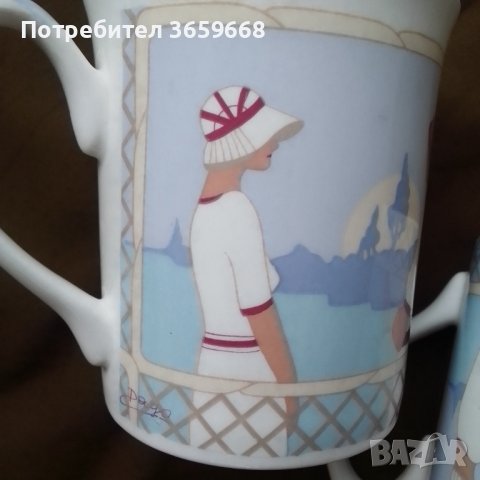 2 ръчно декорирани чаши за кафе/чай, снимка 2 - Чаши - 40152398