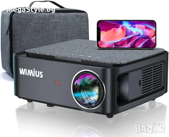 Wimius ‎WiMiUS K1 Проектор LCD Full HD LED лампа с Wi-Fi и вградени високоговорители Черен