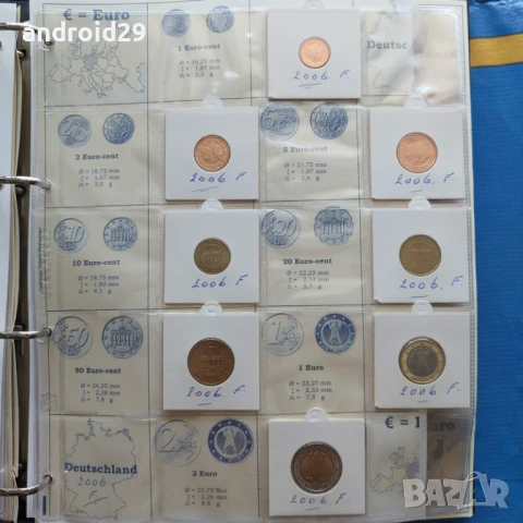 Евро монети 1c-2 Euro 2006 г. на първите 12 членки на Европейския Съюз, снимка 4 - Нумизматика и бонистика - 50604360