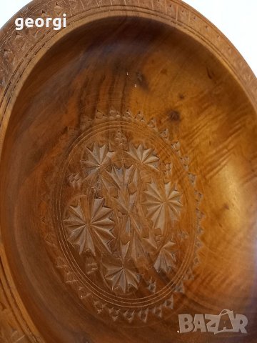 Немска дърворезбована чиния , снимка 5 - Декорация за дома - 37690705