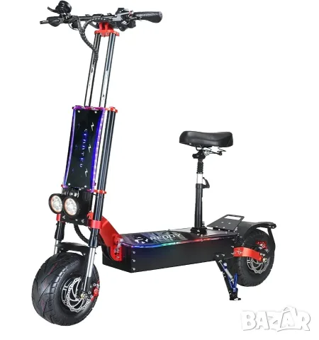 Голяма Електрически Скутер Тротинетка със Седалка, OBARTER X5 13" 8000W Хидравлични Спирачки 13 цола