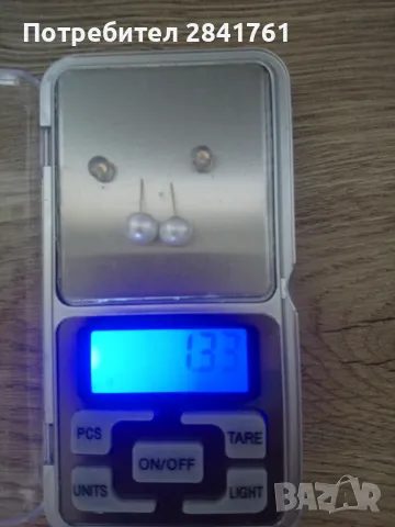 Златни обеци с перли злато 18К / 750, снимка 5 - Обеци - 46286583