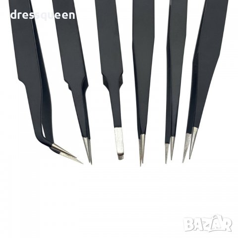 3006 Стоманени антистатични пинсети за деликатни дейности, снимка 9 - Педикюр и маникюр - 37424129