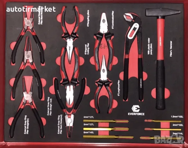 Количка с инструменти, шкаф за инструменти с 7 – EverForce AK313, снимка 10 - Аксесоари и консумативи - 56052499