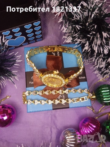 Дамски часовник с гривна , снимка 9 - Бижутерийни комплекти - 53132897