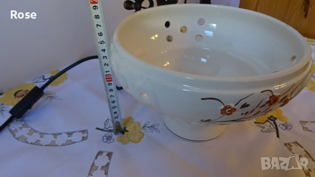 Комплект настолна лампа и полилей  с  декорация в стил Рустик, снимка 16 - Лампи за таван - 52301387