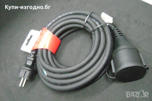 LogiLink удължителен кабел за захранване 5 м черен, снимка 2 - Други стоки за дома - 32202819