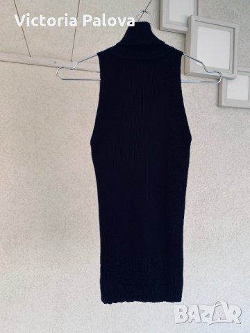 Идеален черен потник с поло яка INTIMISSIMI, снимка 2 - Потници - 34145421