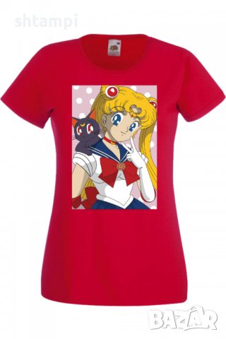 Дамска тениска Sailor Moon 02, Анимация,игра,Празник,Повод., снимка 3 - Тениски - 37946261