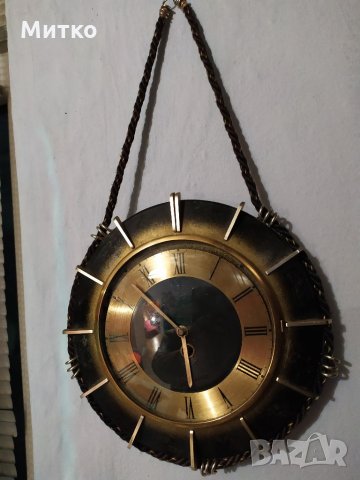 Стар механичен месечен стенен часовник, снимка 4 - Антикварни и старинни предмети - 32161421