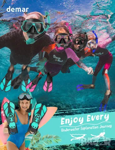 Комплект шнорхел, маска и плавници Zenoplige за възрастни, снимка 8 - Водни спортове - 49988866