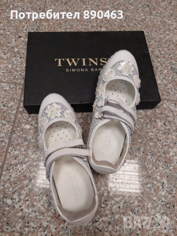20% по-ниска цена! Обувки TwinSet, бели, естествена кожа, 37 номер., снимка 3 - Дамски ежедневни обувки - 39892651