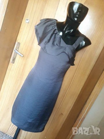 Официална маслено сива рокля М, снимка 1 - Рокли - 15229830