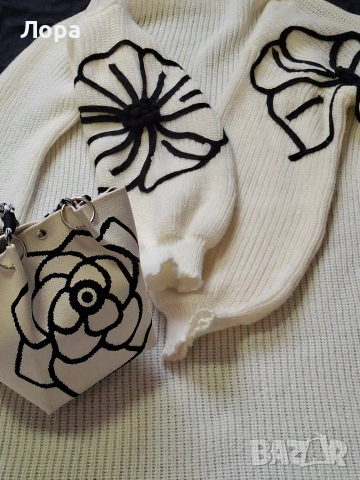 Дамска жилетка в комплект с чанта 