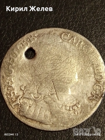 Сребърна монета 6 кройцера 1726г. Карл шести Австрия за КОЛЕКЦИЯ 52922