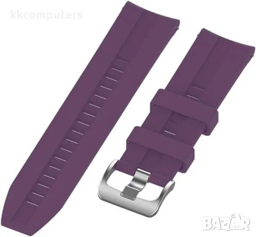 Регулируема силиконова каишка за Smart Watch 22m /Huawei GT, Samsung Gear и др. / Лилав / Баркод : 3