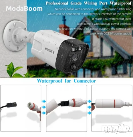 Система за видеонаблюдение 4K Ultra HD с 8 камери и 8-канален NVR с PoE и двупосочно аудио, снимка 3 - Комплекти за видеонаблюдение - 48866983