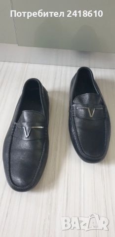 Versace Collection Leather Mens Size 43 - 27.5см ОРИГИНАЛ! Мокасини Естествена Кожа!
