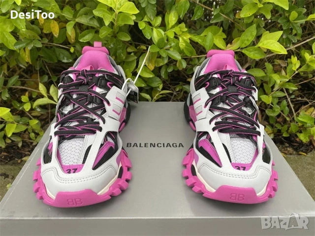 Balenciaga Track Sneaker "White/Black/Pink" , снимка 6 - Маратонки - 54358995