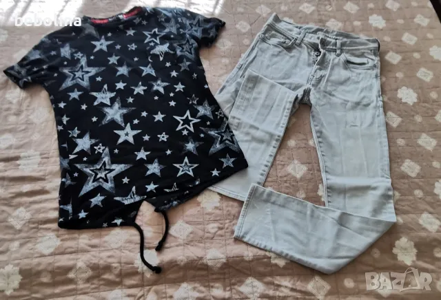 комплект дънки и тениска , снимка 5 - Дънки - 47442600