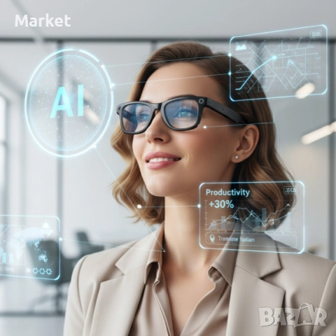 Смарт очила с AI - Превод, камера, видео и обаждания в реално време, снимка 2 - 3D VR очила за смартфон - 51851267