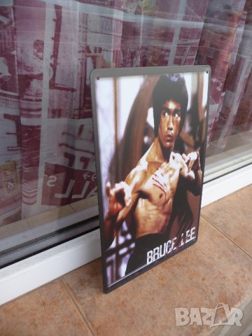 Bruce Lee метална табела Брус Лий карате кунг фу дракон бойни изкуства, снимка 2 - Декорация за дома - 44185868
