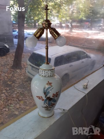 Голяма порцеланова лампа ROSENTHAL порцелан бронз, снимка 6 - Антикварни и старинни предмети - 38439566