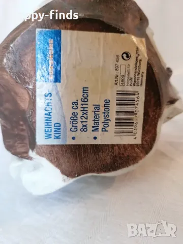 Очарователна ретро/колекционерска коледна фигурка"WEIHNACHTS KIND"(Коледно дете) -полистон, Германия, снимка 2 - Декорация за дома - 50326738