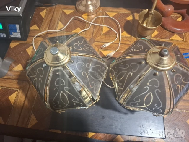Порцеланови руски съветски нощни лампи вълшебни три позиционни витраж, снимка 10 - Настолни лампи - 51091322