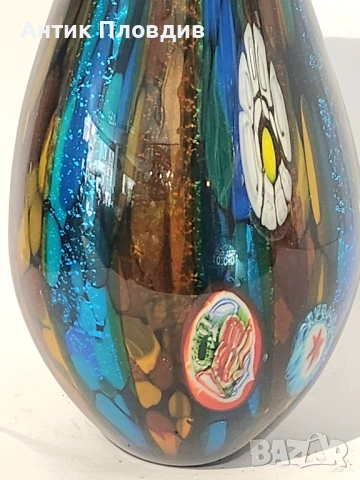 Голяма стъклена ваза - Разцъфване, снимка 4 - Вази - 39064034