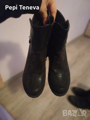 зимни ботушки с токчета 5 см...