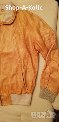 Classic Vintage Genuine Leather Bomber Jacket, снимка 2 - Якета - 35152868