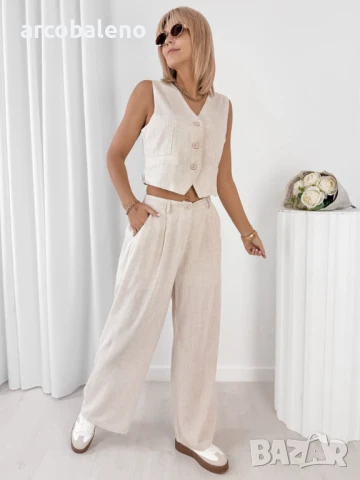 Елегантен дамски комплект от две части AMELISE, 2цвята  , снимка 5 - Комплекти - 50931409