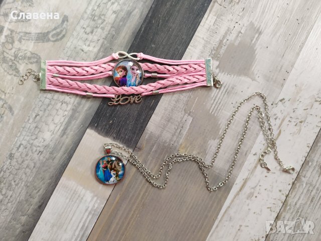 Детска гривна и колие Елза и Анна НОВИ!!!, снимка 6 - Детски - 34252925
