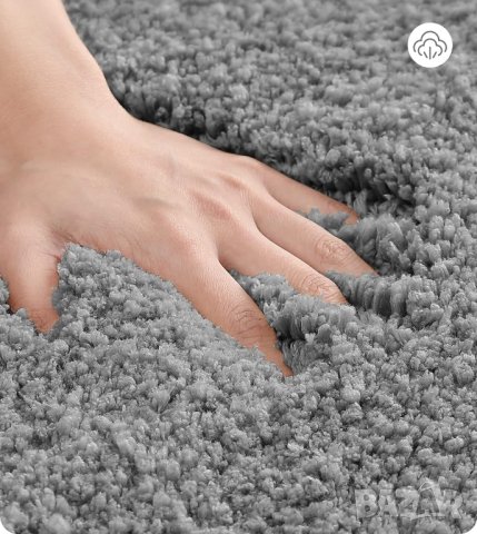 Меко килимче за баня / постелка за баня 60 х 150 см B-UK-WZBXHY-LIGHT GREY, снимка 2 - Килими - 42811935