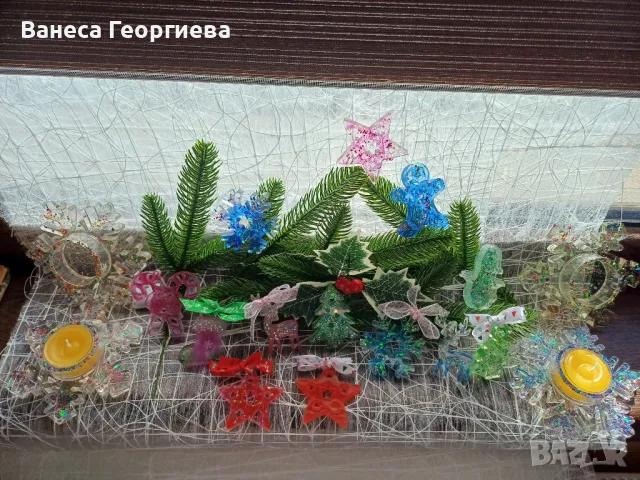 Коледни играчки от епоксидна смола , снимка 5 - Ръчно изработени сувенири - 48413584
