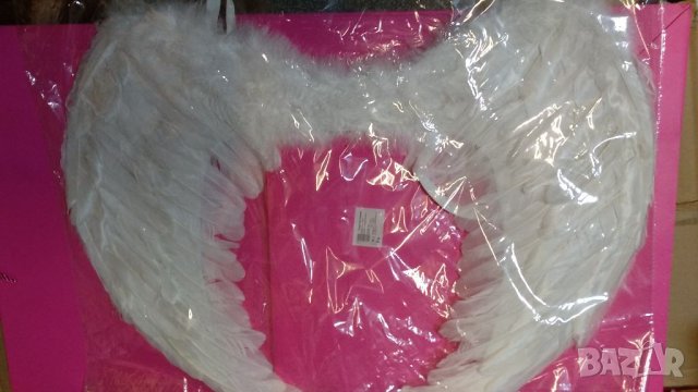 Бели ангелски крила,естествени пера., снимка 2 - Кукли - 19881545