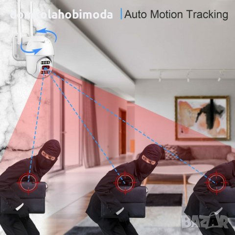 Външна WiFi камера,Приблежение х10 пъти.Motion detection, Завъртане: 355° и вертикала: 70°, снимка 3 - HD камери - 39155353